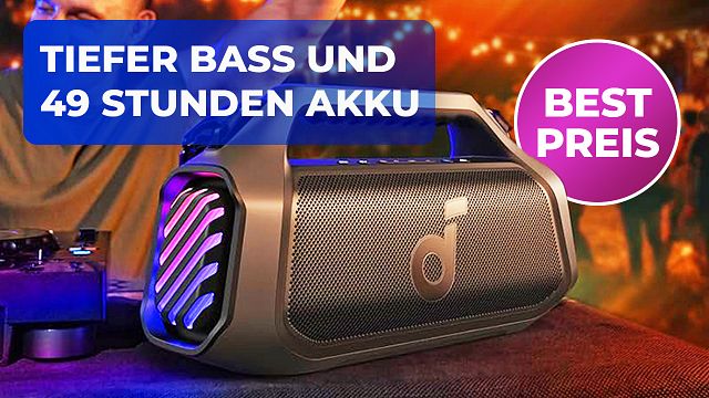 bild aus der news Fetter Sound, schmaler Preis: Tragbarer Bluetooth-Lautsprecher rockt den Sommer zum aktuellen Bestpreis