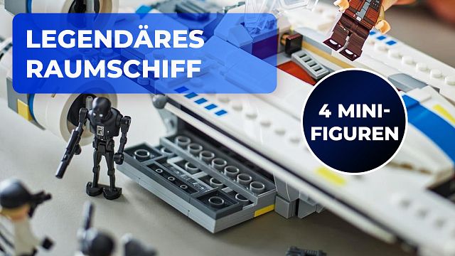 bild aus der news Ein ikonisches "Star Wars"-Raumschiff, 4 Mini-Figuren und krasse Action – dieses LEGO-Modell wollt ihr euch nicht entgehen lassen