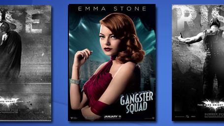 Ungenutzte Poster zu "The Dark Knight Rises" und neue Figuren-Plakate zu "Gangster Squad"