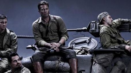 bild aus der news Brad Pitt auf einem Panzer: Erstes Foto zum Kriegs-Drama "Fury" mit Pitt, Shia LaBeouf und Logan Lerman