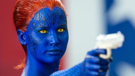 Jennifer Lawrence als blaue Mystique und "Wolverine" Hugh Jackman auf neuen Bildern zu "X-Men: Zukunft ist Vergangenheit"