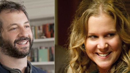 bild aus der news Schnappschuss: Regisseur Judd Apatow, Amy Schumer und Bill Hader lachend am Set von "Trainwreck"