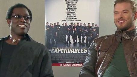 bild aus der news "The Expendables 3": Im exklusiven FILMSTARTS-Interview diskutieren Wesley Snipes und Kellan Lutz das Duell "Blade Vs. Twilight"
