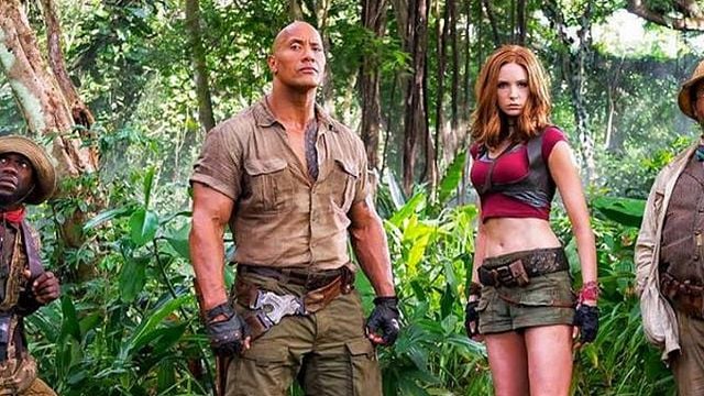 bild aus der news "Jumanji": Dwayne Johnson veräppelt Kevin Hart und teilt neue Videos und Bilder von einer Kampfszene