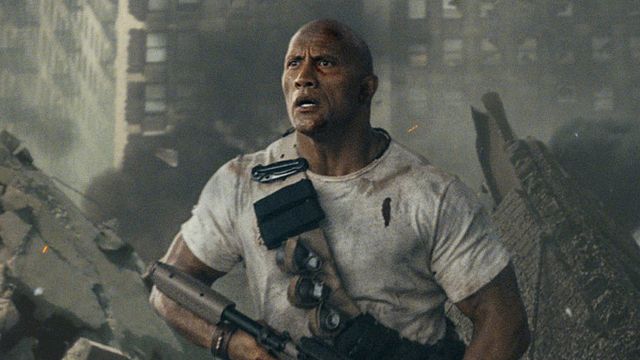 bild aus der news "Rampage": Dwayne Johnson und ein Riesenaffe auf dem ersten Poster zur Videospielverfilmung