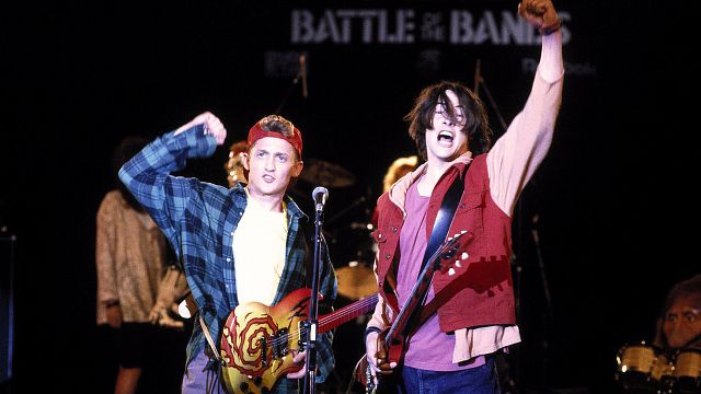 bild aus der news "Bill & Ted 3": Keanu Reeves trifft auf neuem Bild zum Kult-Sequel seine Teenie-Tochter
