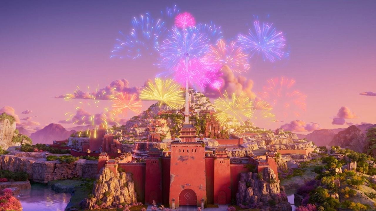 Auch das Disney-Feuerwerk-Schloss wird im allgemeinen Popkultur-Potpourri mit verbraten.