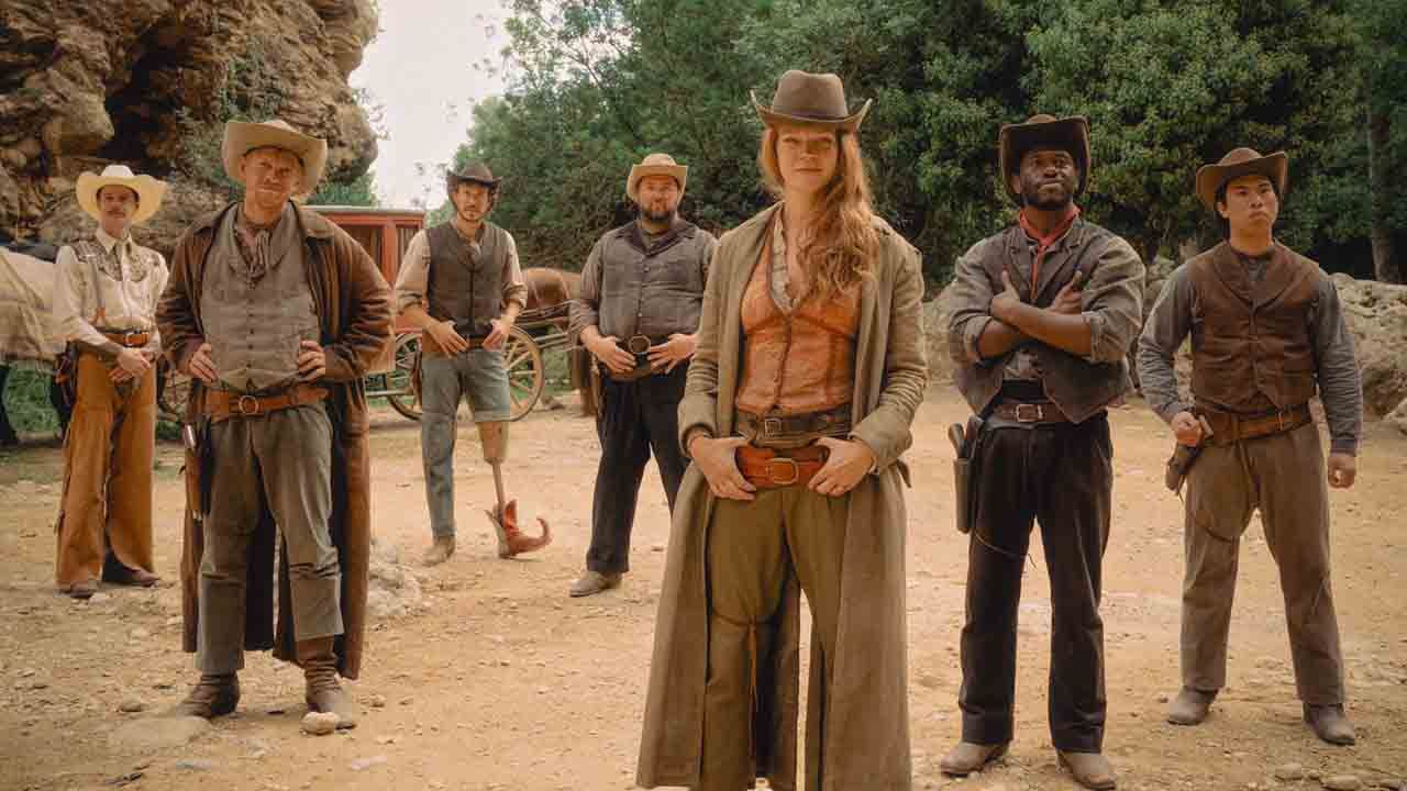 Die Bande v. l. n. r. Merlin Sandmeyer, Pit Burkowski, Tobias van Dieken, Daniel Zillmann, Jessica Schwarz, Akeem van Flodrop, Tutty Tran