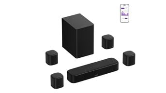 Ultimea-Soundbar mit externem Subwoofer & 4 Surround-Lautsprechern