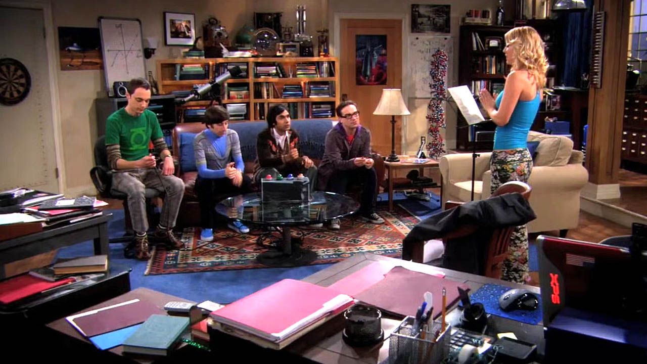 Sitzt Leonard da etwa ungehindert und unkommentiert auf Sheldons Stammplatz?