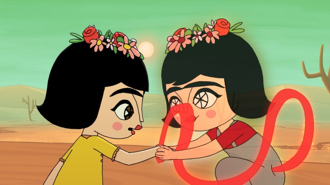 „Hola Frida!“ begeistert mit einem einfachen, aber eben auch wunderschönen Animationsstil. 