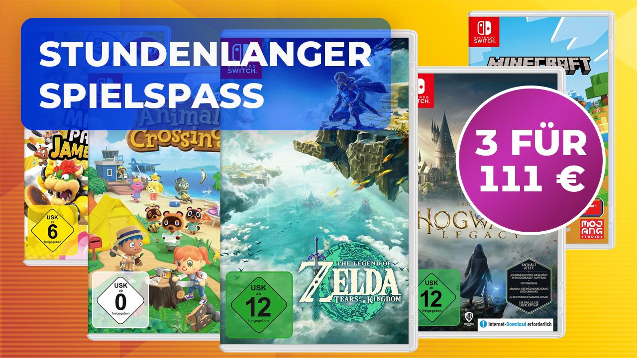 Gefeierte Hits und grandiose Klassiker: Bei MediaMarkt bekommt ihr derzeit 3 Nintendo Switch-Spiele für nur 111 Euro!