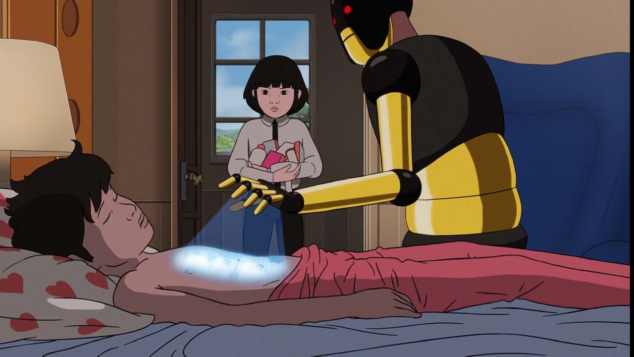 Es ist ungewöhnlich, aber spannend, dass in „Arco“ beide Zeitebenen deutlich in der Zukunft liegen – denn auch im Jahr 2075 gibt es schon spektakuläre Sci-Fi-Technologien. 