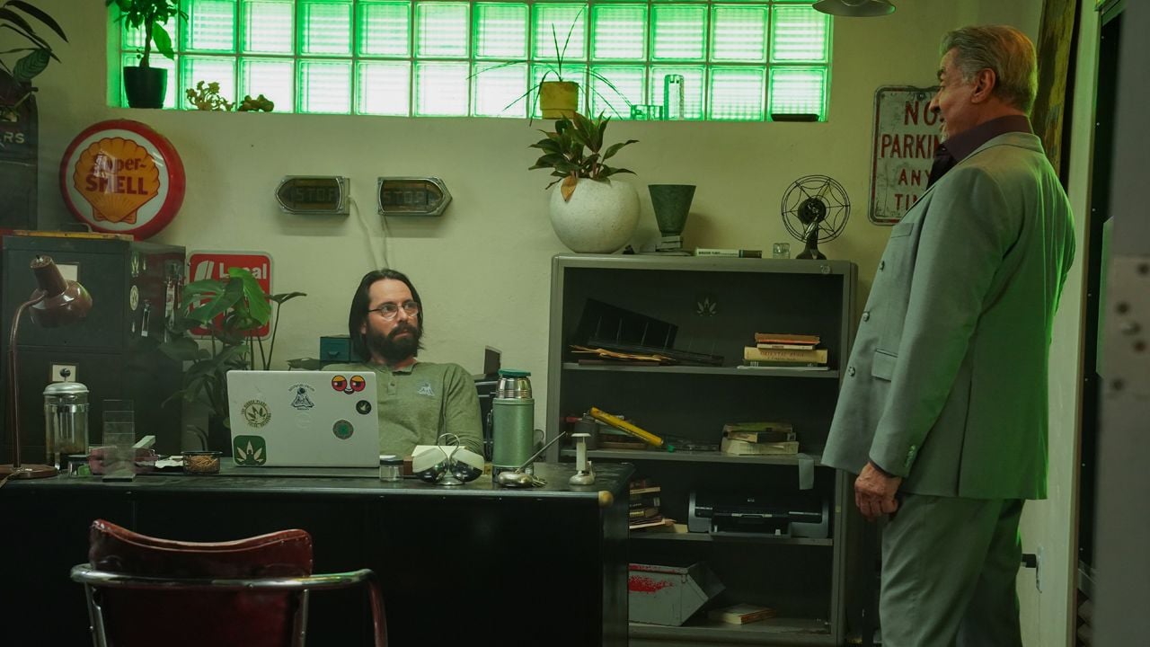 Martin Starr mit Sylvester Stallone in