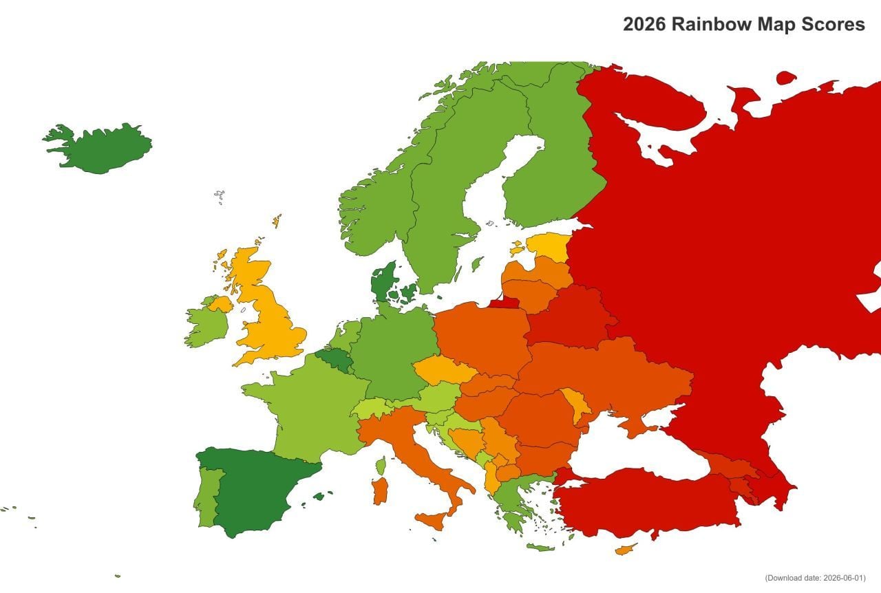 Die Rainbow Map visualisiert die aktuelle rechtliche Situation und die Akzeptanz von LGBTQIA+-Rechten in verschiedenen Ländern weltweit.