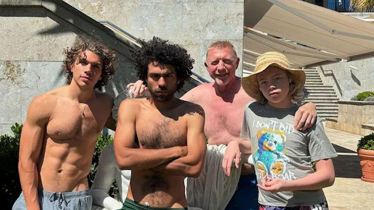 Boris und seine Söhne im Sommer-Urlaub.