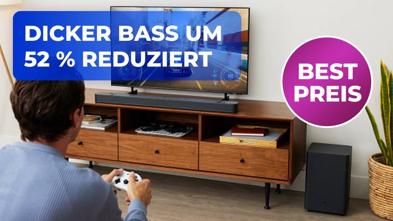 Euch fehlt Bass am Fernseher? Dann schnappt euch diese JBL-Soundbar mit Subwoofer jetzt günstig wie nie
