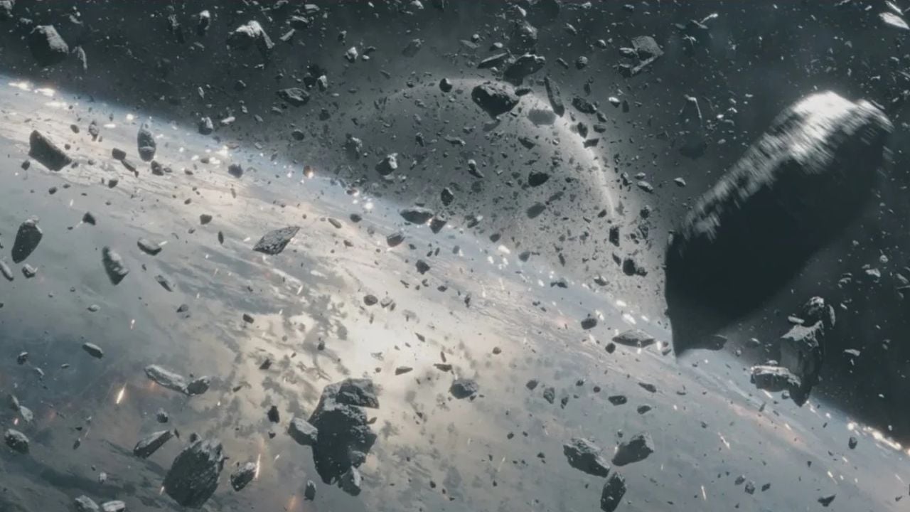 Auch im Prequel stürzt wieder allerlei Gewaltiges auf die Erde! 