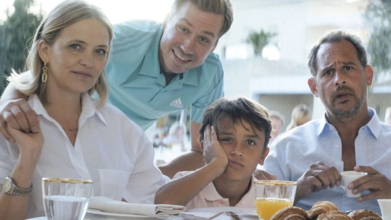 Das sieht man auf den ersten Blick: Dieser Patchwork-Sommerurlaub hat jede Menge Konfliktpotenzial!