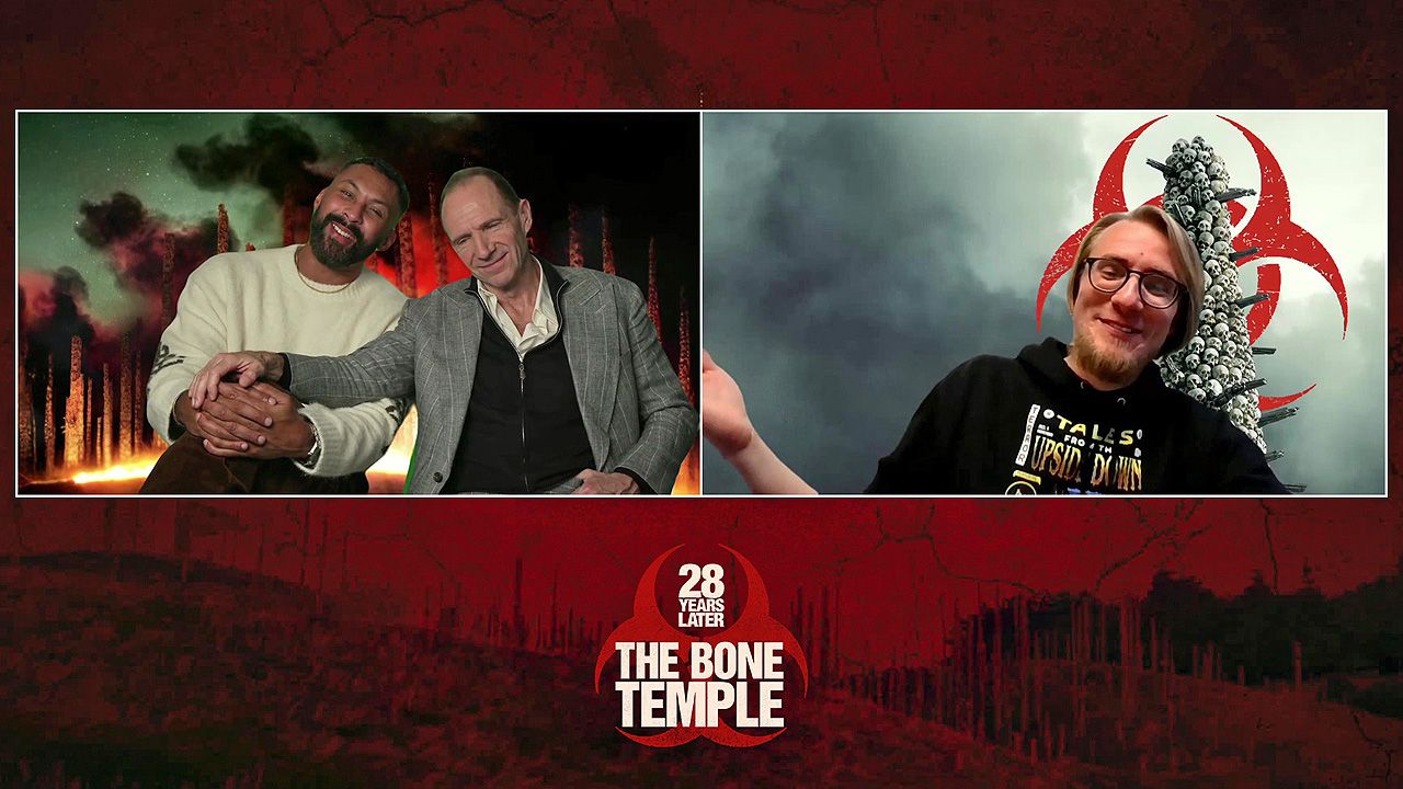 Auch im Gespräch mit FILMSTARTS-Redakteur Markus Trutt ein Herz und eine Seele: Chi Lewis-Parry und Ralph Fiennes