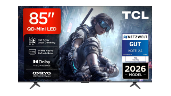 TCL 85T8D MIni-LED mit 85 Zoll und 144 Hz um 33 Prozent reduziert