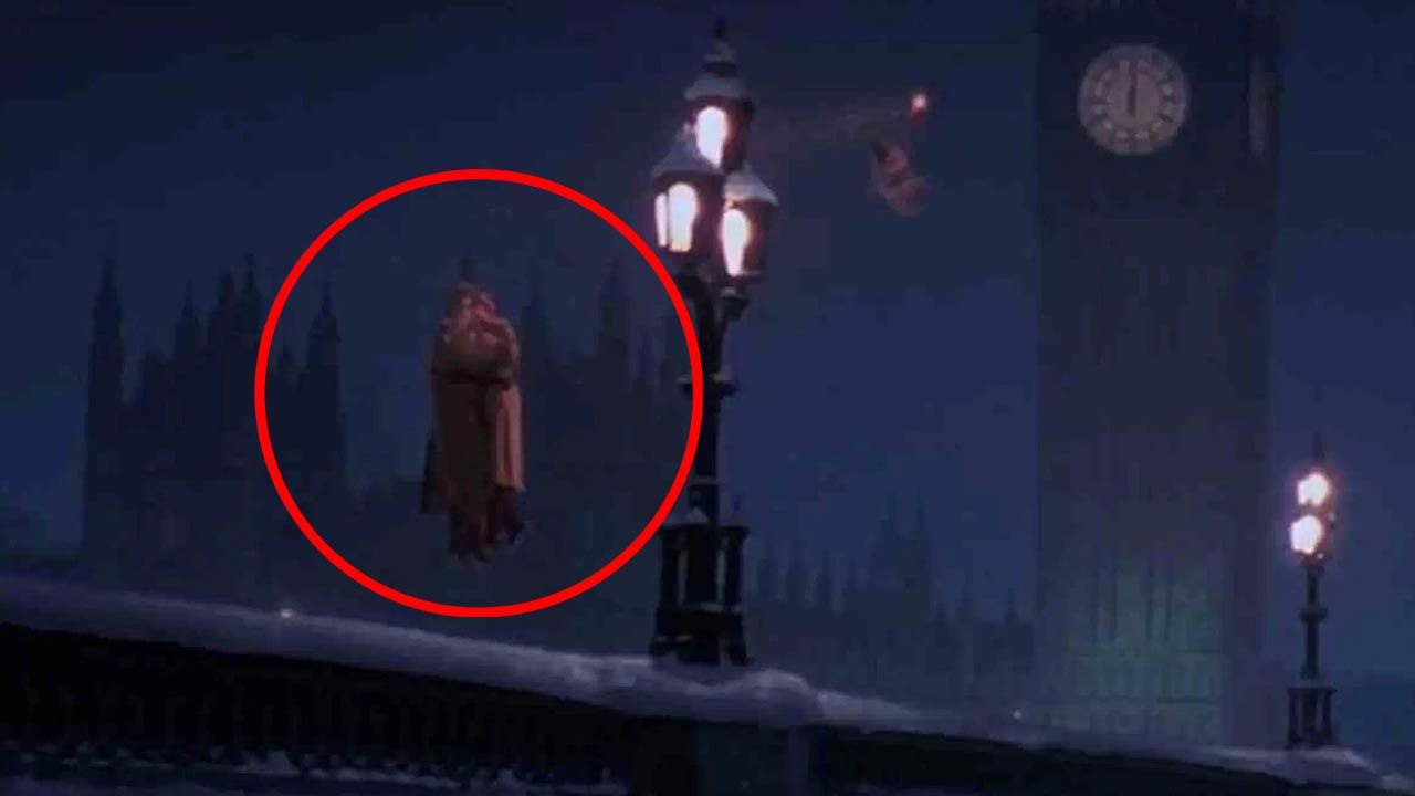 Das schwebende Paar sind Carrie Fisher und George Lucas.