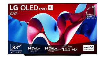 LG OLED C4 in 83 Zoll