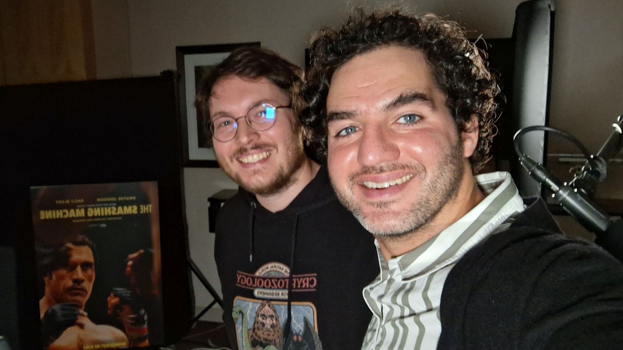 Benny Safdie (rechts) im Gespräch mit FILMSTARTS-Redakteur Stefan Geisler