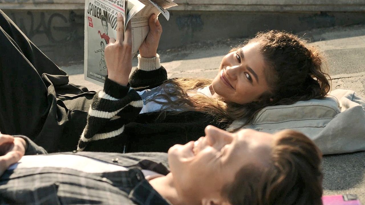 Peter Parker (Tom Holland) mit seiner großen Liebe MJ (Zendaya) in „Spider-Man: No Way Home“