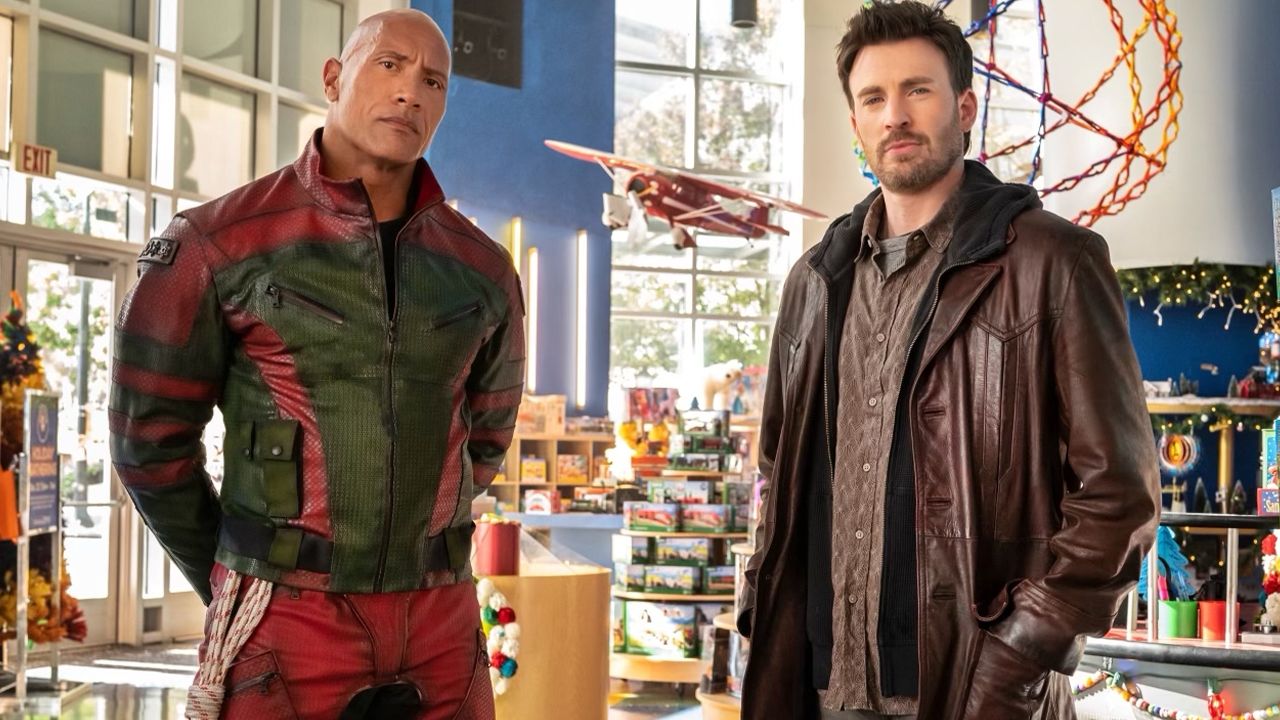 Dwayne Johnson und Chris Evans in 