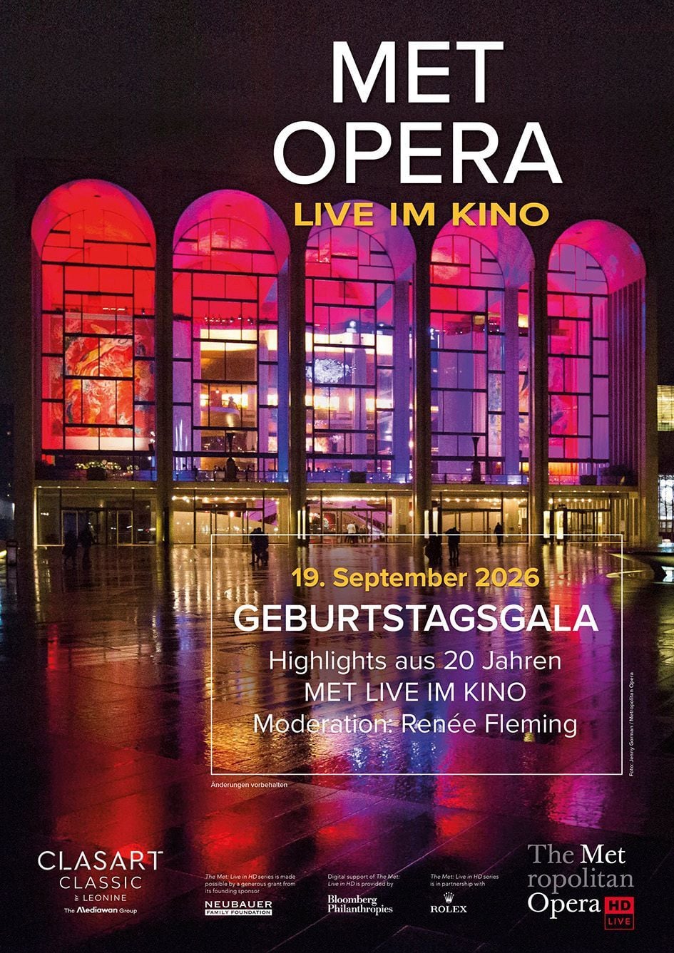 Geburtstagsgala - 20 Jahre Met live im Kino