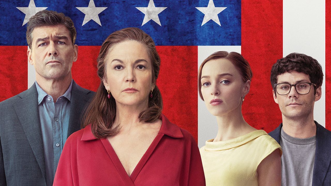 Auf dem deutschen Poster ist eine Flagge, die stark an die amerikanische erinnert.