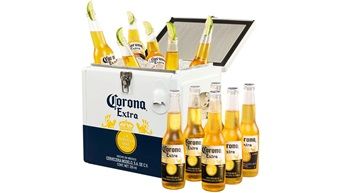 Tragbare Kühlbox mit 12 Flaschen Corona im Amazon Spring Sale