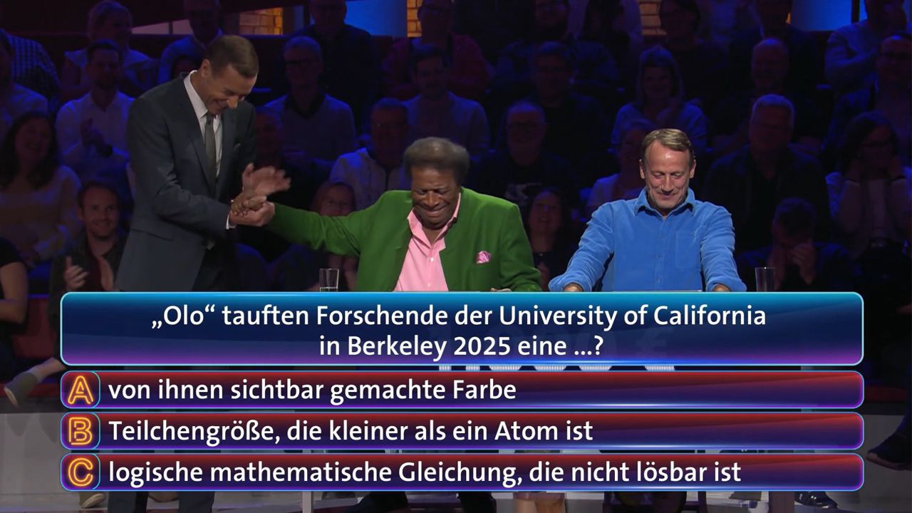 Kai Pflaume und Roberto Blanco nahmen ihren gemeinsamen Disput am Ende nicht so ernst.