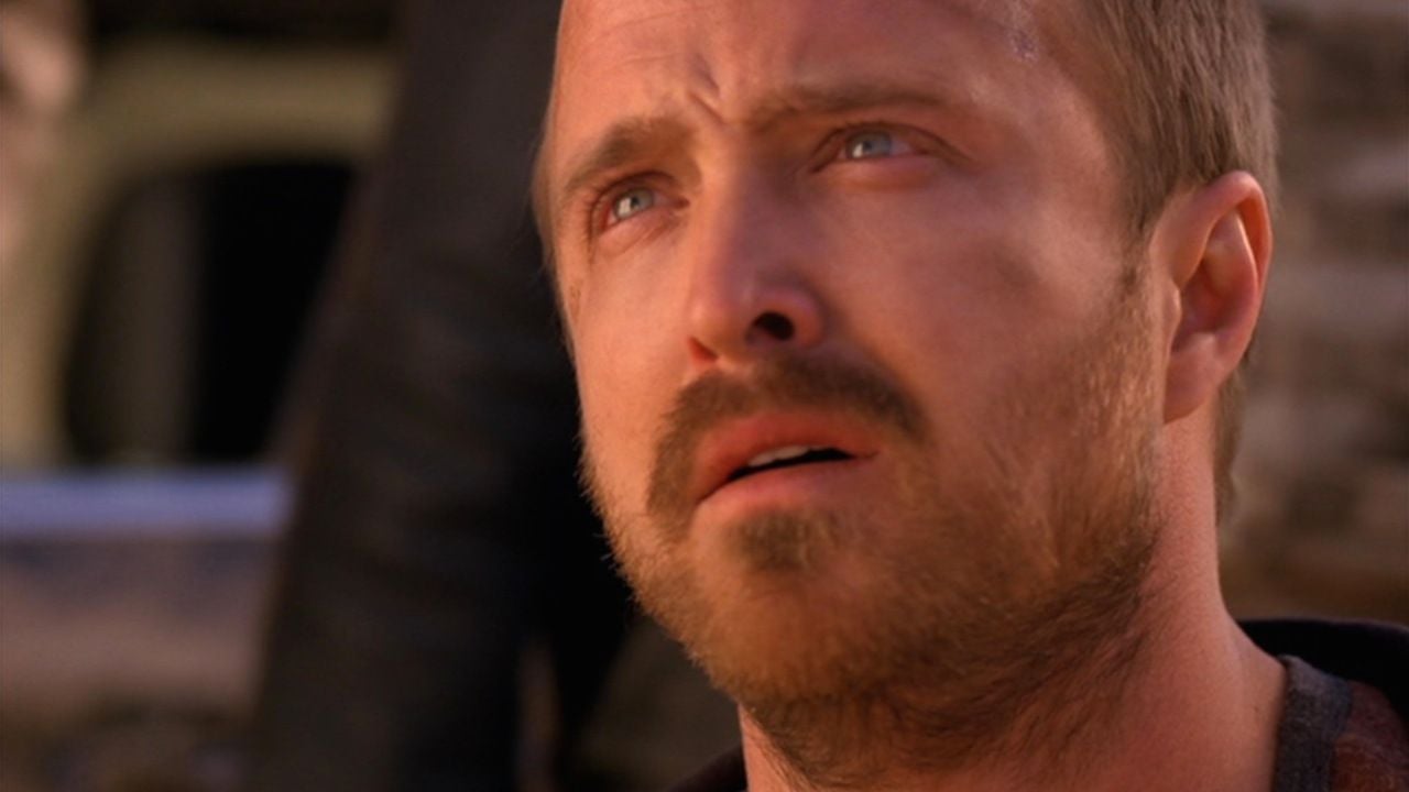 Jesse (Aaron Paul) kurz vor Beginn seines Martyriums in den Händen der Gang.