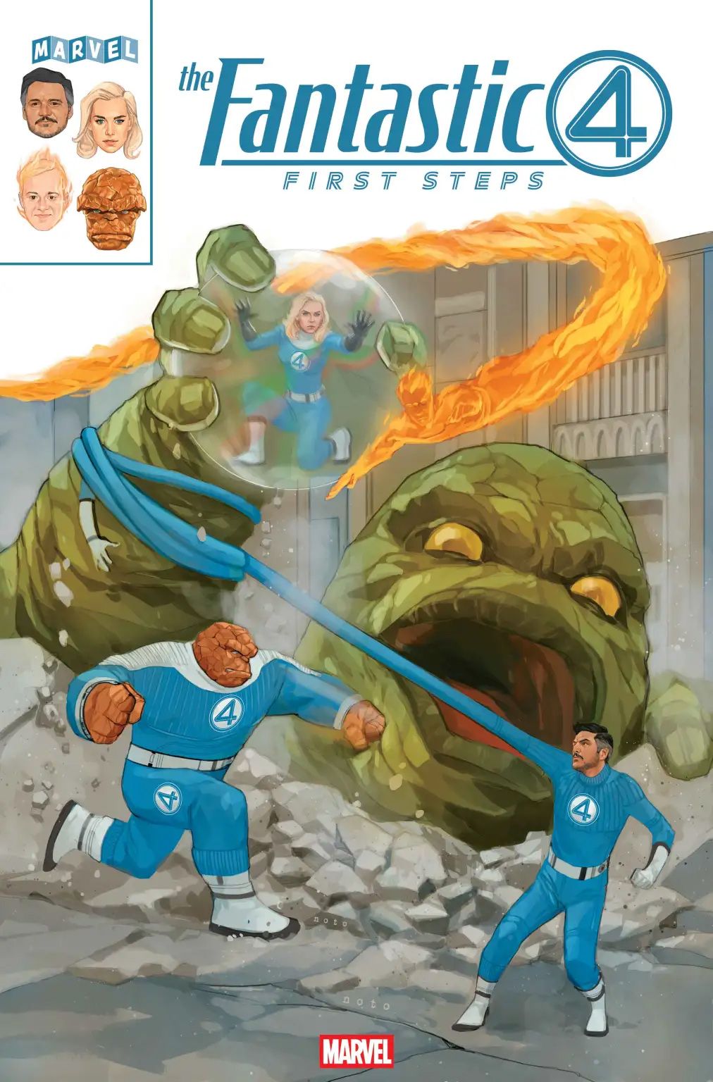 Die Fantastic Four vs. Giganto auf dem Cover zum