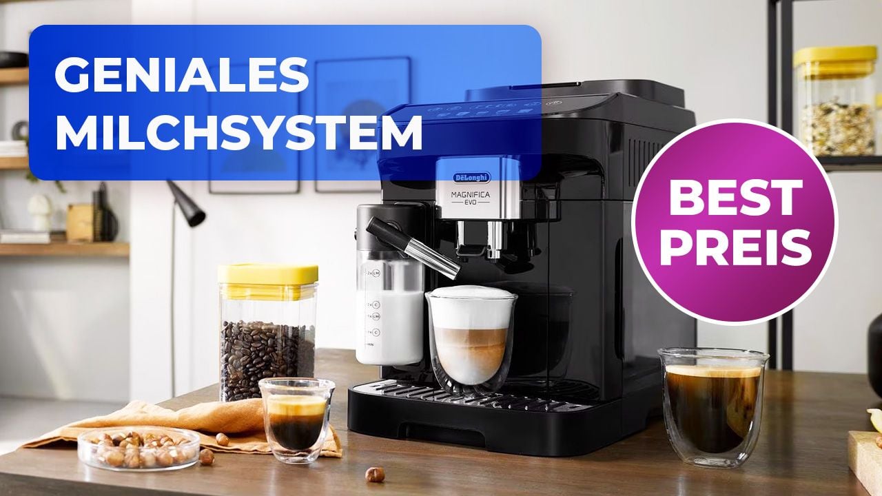 DeLonghi Kaffeevollautomat bei Amazon zum Tiefstpreis: Holt euch den Magnifica Evo mit revolutionärem Milchschaumsystem