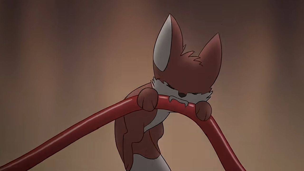 Gleich spritzt es: Fuchs Rex muss sich durch sein Abenteuer beißen.