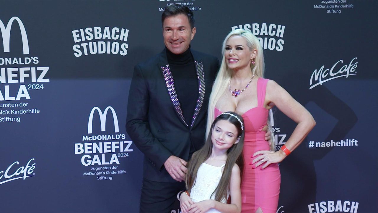 Daniela Katzenberger mit Ehemann Lucas Cordalis und Tochter Sophia.