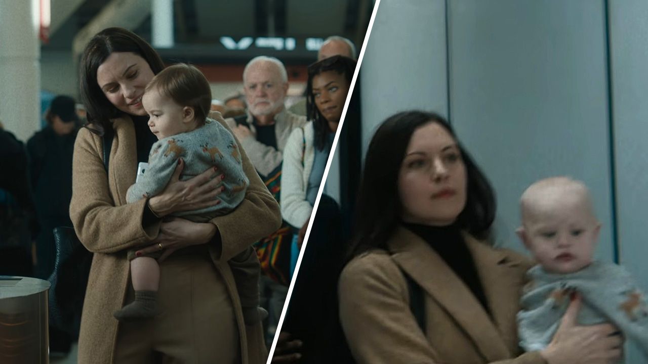 Eine Szene, zwei Babys.