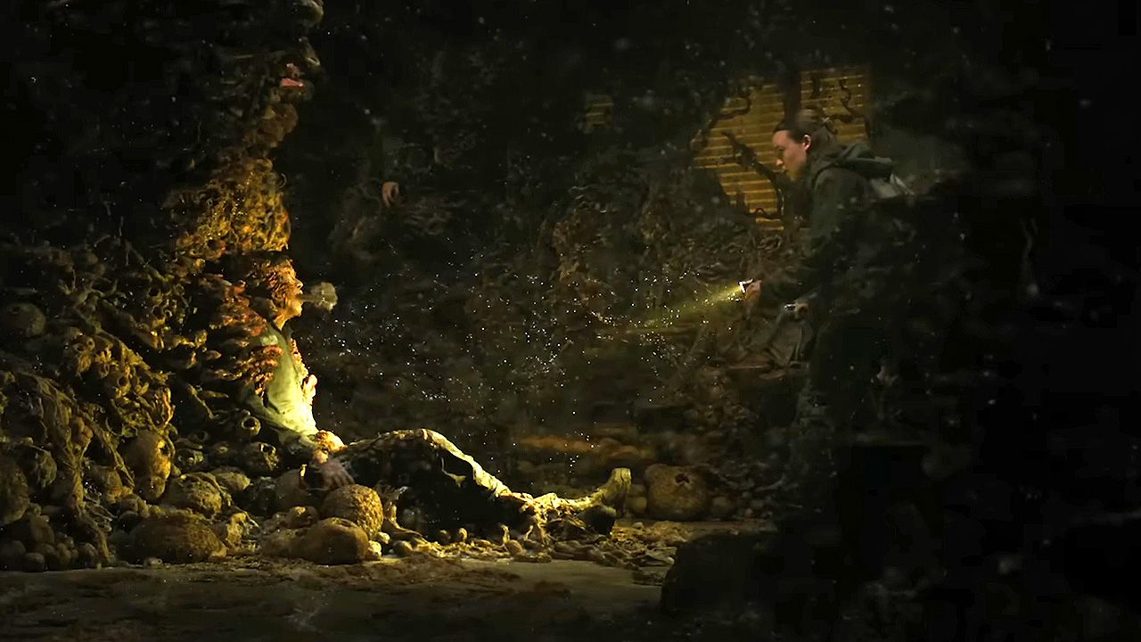 Hier kommt Ellie (Bella Ramsey) offenbar mit den Pilzsporen in Berührung.