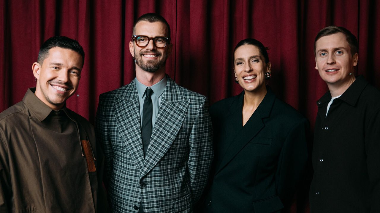 (v.l.) Nico Santos, Joko Winterscheidt, Andrea Petković und Till Reiners