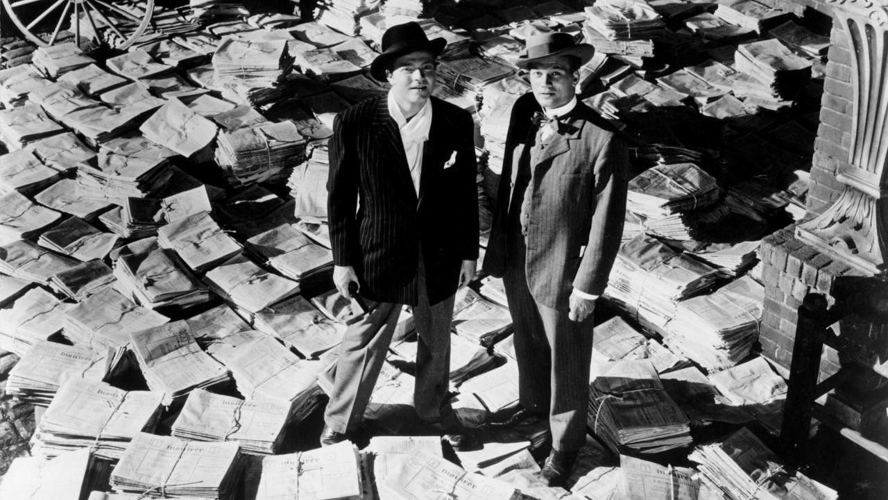 Der Beginn eines Medien-Imperiums: Charles Foster Kane (Orson Welles) und sein bester Freund Jedediah (Joseph Cotten)
