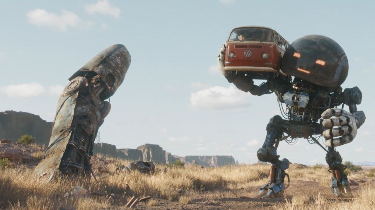 Ihre Designs sind das eindeutige Highlight von „The Electric State“: die nach ihrem Aufstand ins Exil verbannten Roboter
