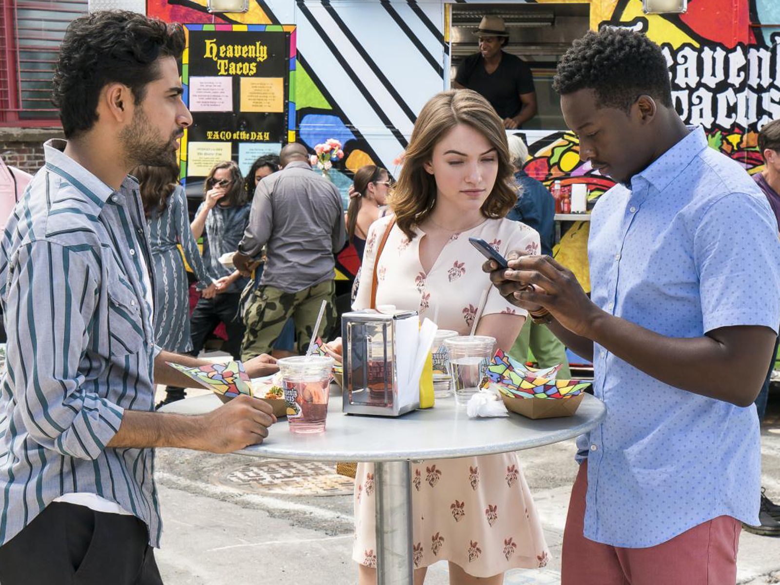 God Friended Me Bild Brandon Micheal Hall, Suraj Sharma, Violett Beane