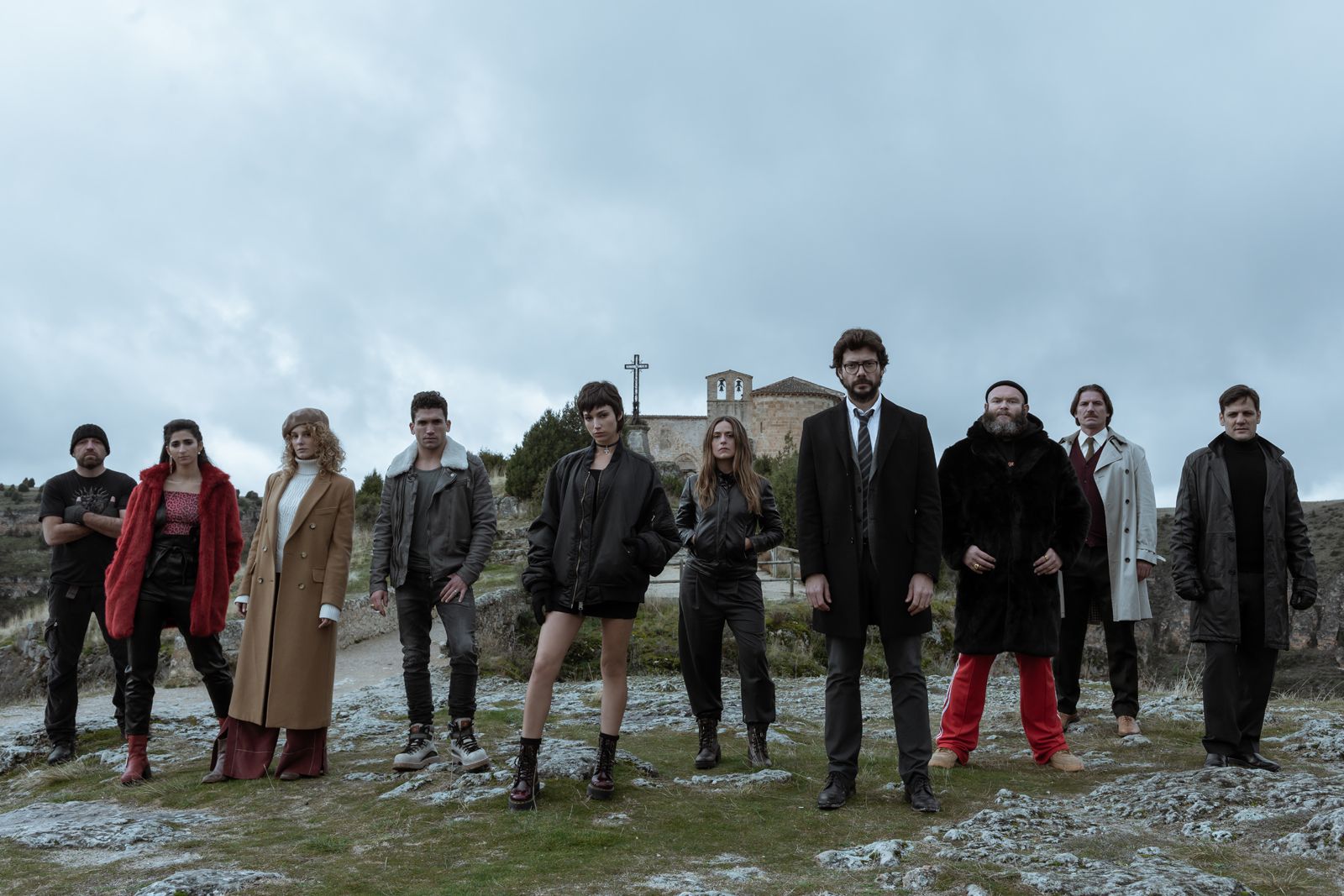 Haus des Geldes Bild Jaime Lorente, Itziar Ituño, Úrsula Corberó, Hovik Keuchkerian, Alba