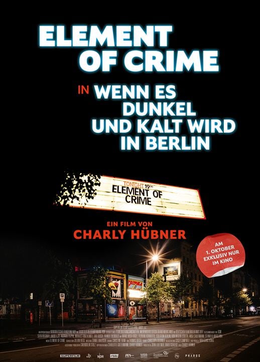 Element of Crime in Wenn es dunkel und kalt wird in Berlin : Kinoposter