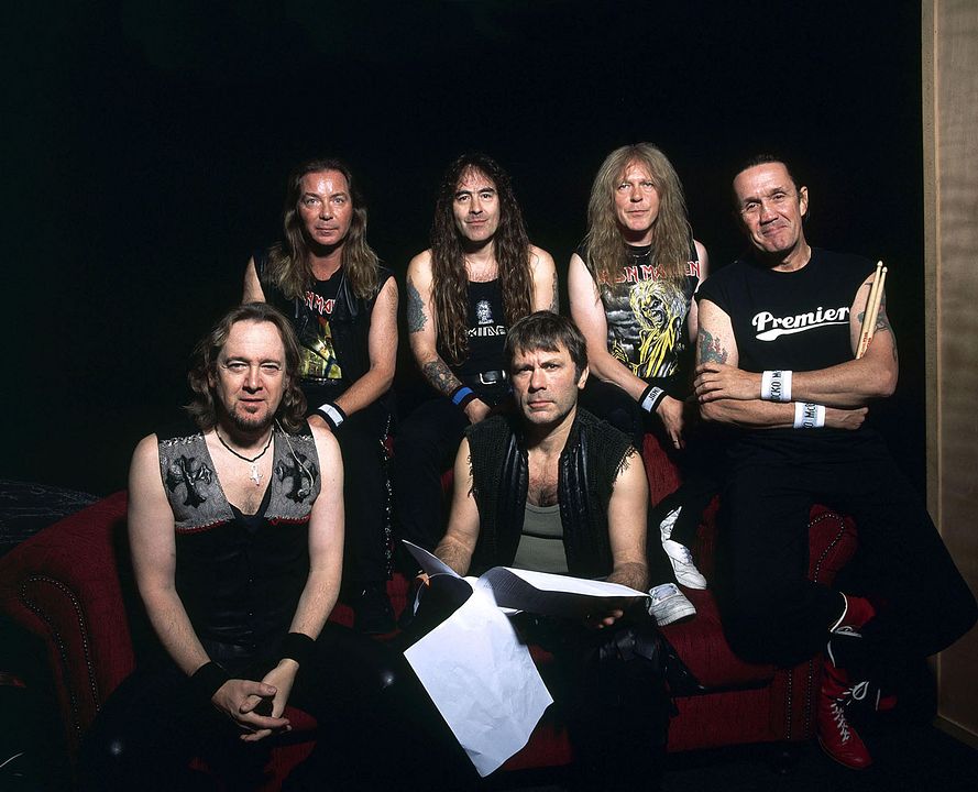 Iron Maiden: Burning Ambition : Bild Janick Gers, Bruce Dickinson, Nicko McBrain, Steve Harris, Adrian Smith, Dave Murray