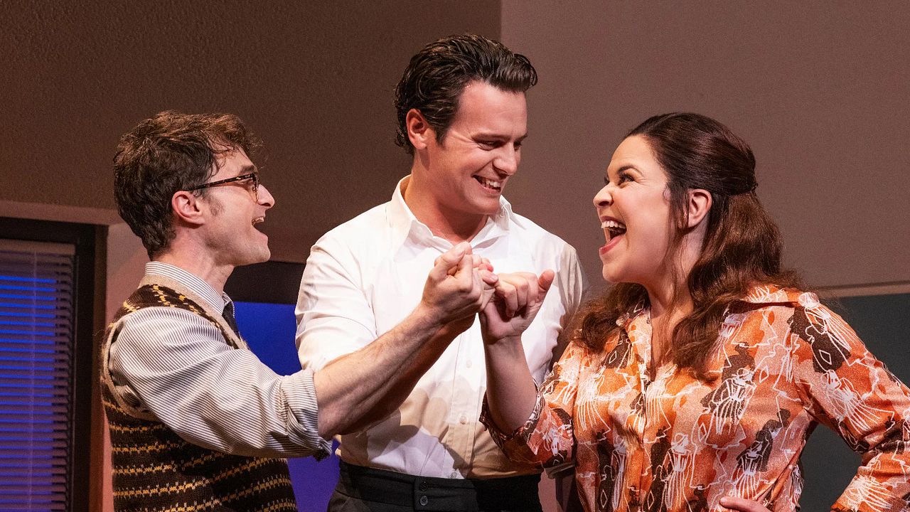 Merrily We Roll Along : Bild Daniel Radcliffe, Jonathan Groff (II), Lindsay Mendez