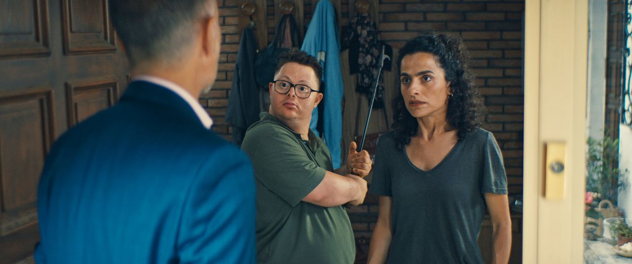 Ganzer Halber Bruder : Bild Christoph Maria Herbst, Nicolas Randel, Sesede Terziyan